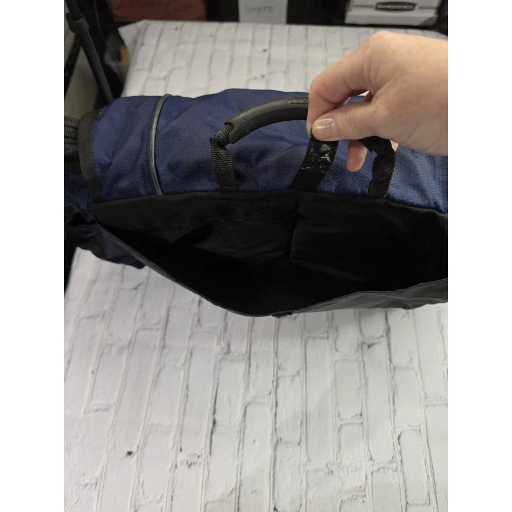L.L. Bean Messenger Bag Blue Black 18